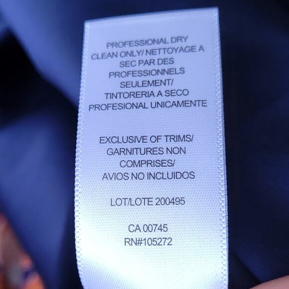 AMUR Floral One-Shoulder Maxi Dress - Navy and Pink - Picture 6 of 8